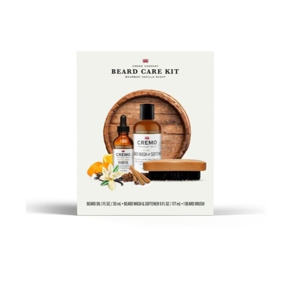 Cremo Company Beard Care Kit Bourbon Vanilla Scent  New